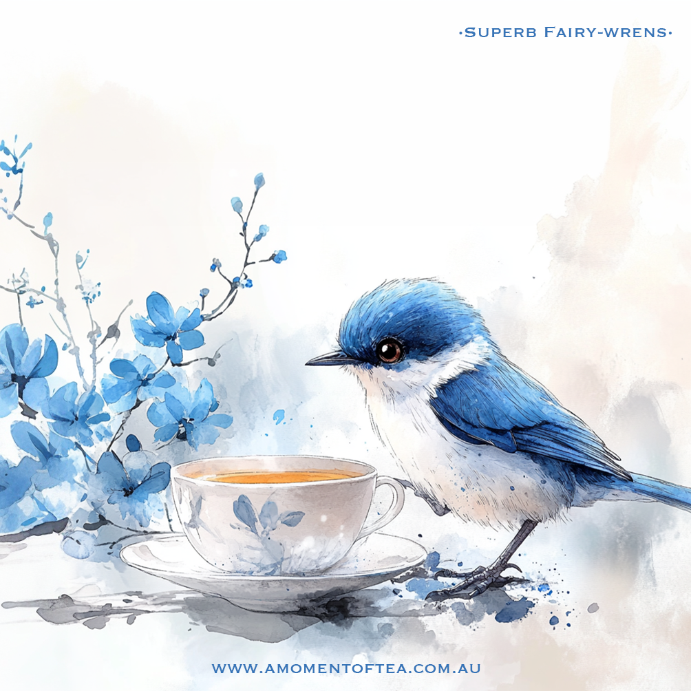 Fairy wren greeting card design
