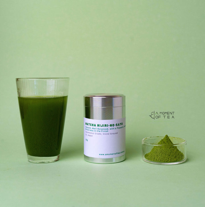 HIJIRI-NO-SATO ceremonial grade matcha powder from Uji Japan stone-ground for tea ceremony in Hobart