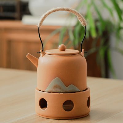 Top view of Ceramic Teapot, ideal for green tea, oolong, and white tea enthusiasts.
