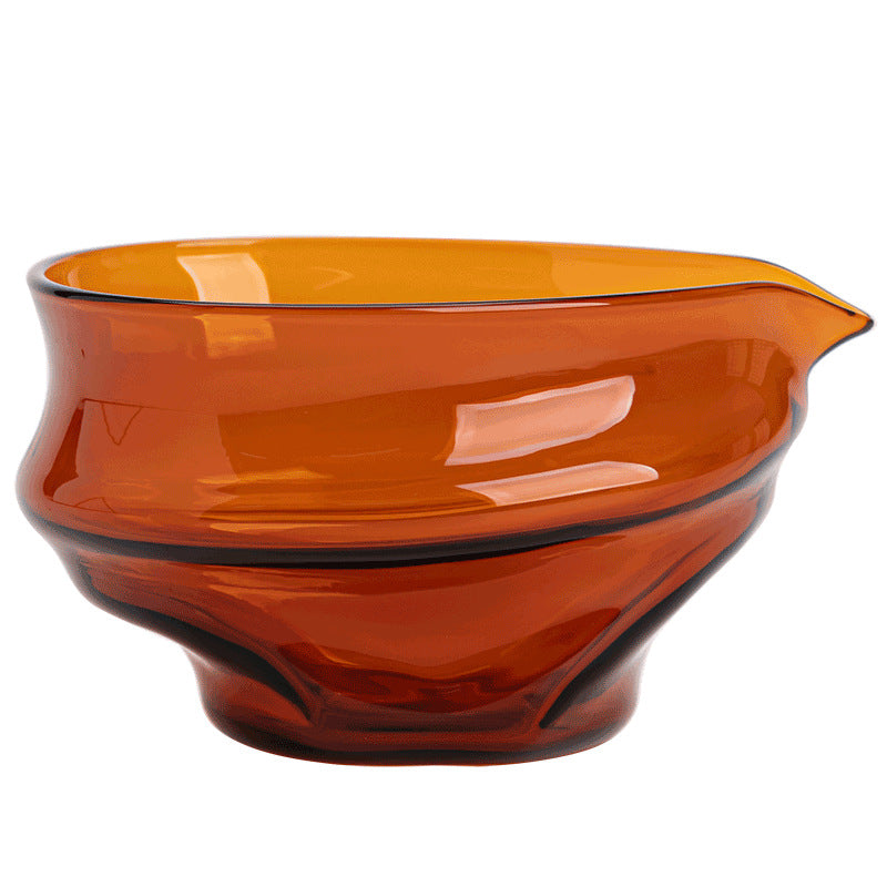 Amber-yellow ceramic fairness cup