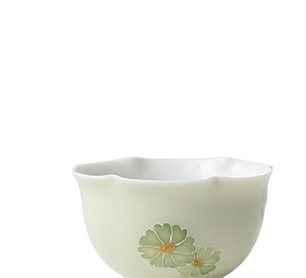 Chrysanthemum hand-painted porcelain tea cup 60ml on a white background