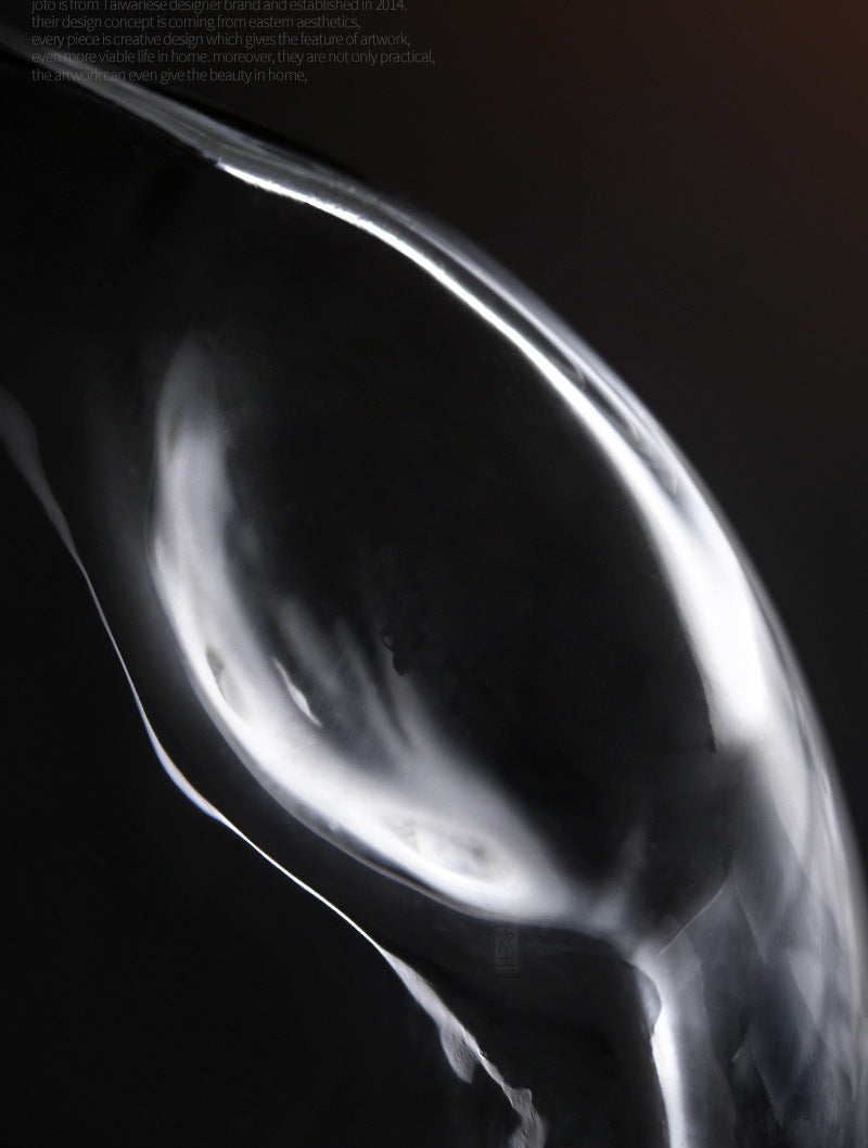 Handmade Glass Matcha Bowl with Pouring Spout/ Boat Shape Gongdao Cup