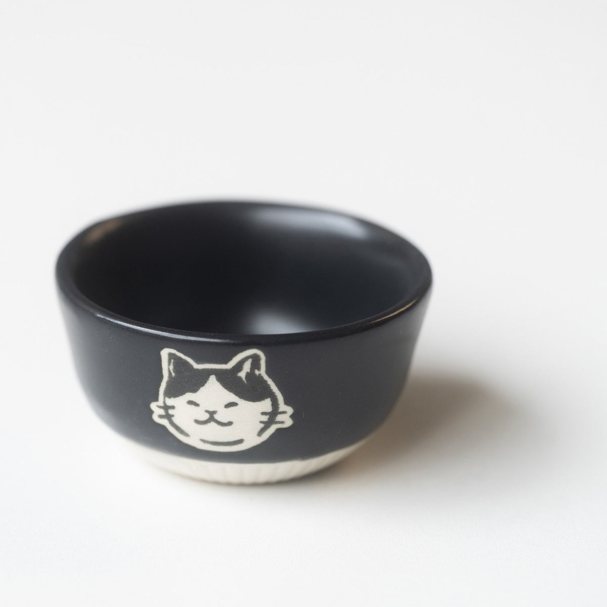 Black cat cup, small set cup, 40 ml, sleeping cat motif